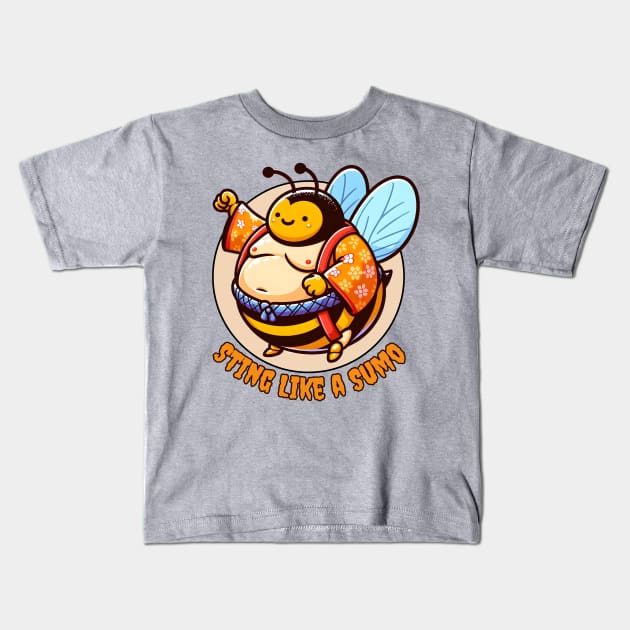 Sumo bee Kids T-Shirt by Japanese Fever